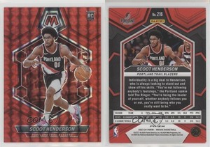 2023-24 Panini Mosaic Rookies Red Mosaic Prizm Scoot Henderson #216 Rookie RC