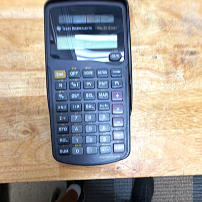 Texas Instruments BA II Plus Financial Calculator Handheld LCD Solar/Battery