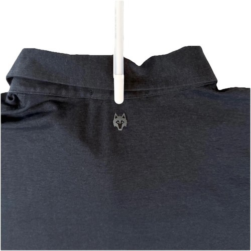 Greyson Polo Uomo XXL Manica Lunga Nera Erica Pima Modal Logo Elasticizzato - Foto 9 di 12
