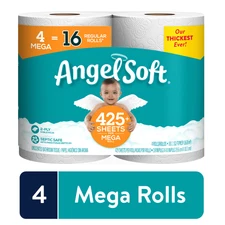 Toilet Paper, 4 Mega Rolls