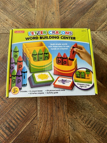 Lakeshore Crayons Letter Word Spelling Learning Toy Set Colors Kids Preschool (K