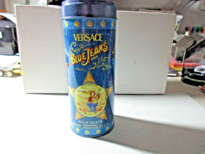 Blechdose, VERSAGE BLUE JEANS EAU DE TOILETTE, Vintage !!!