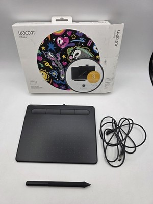 Wacom Intuos Small CTL-4100 Black Drawing Tablet With Pen And USB Cable