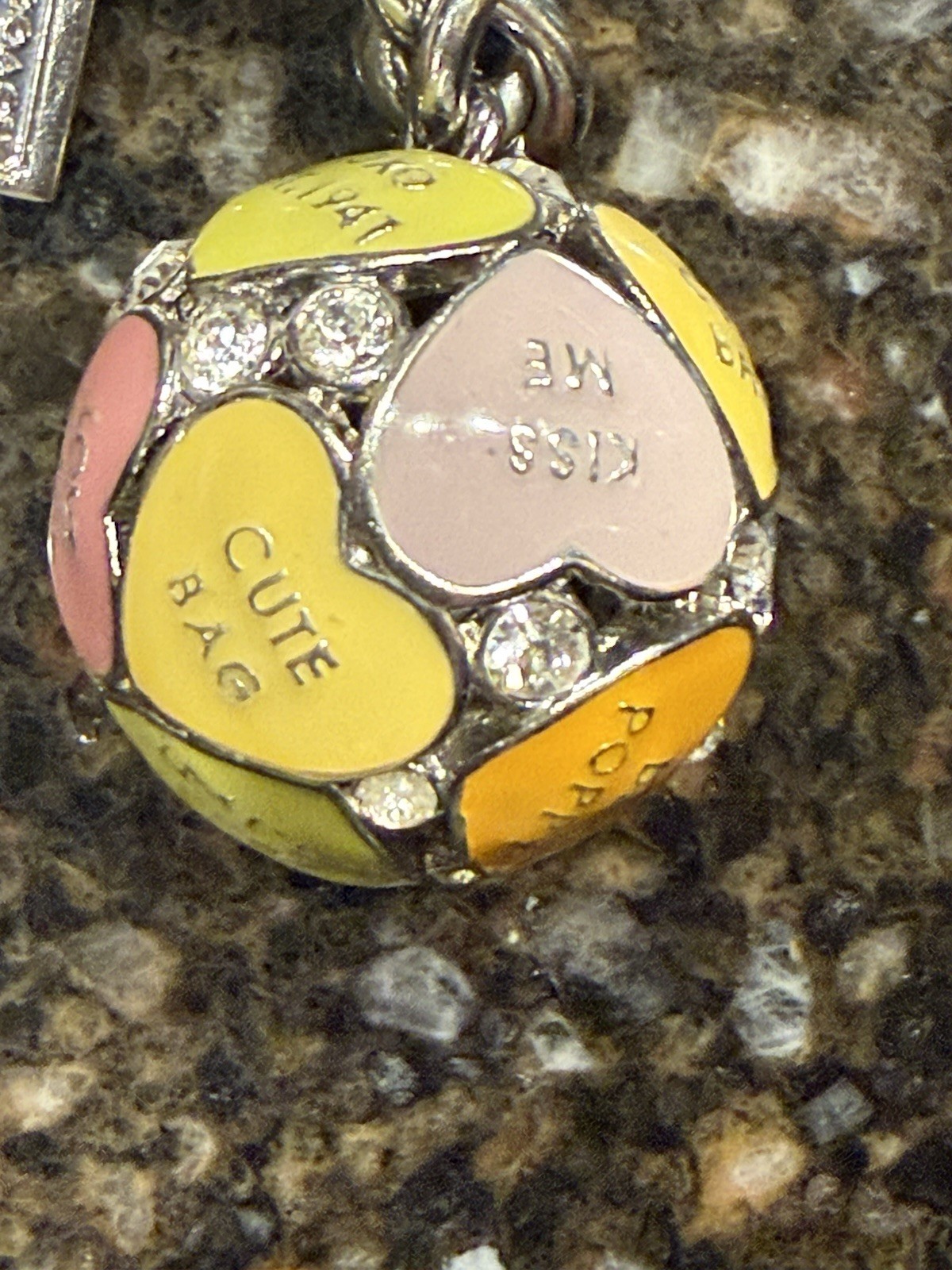 Vintage Coach Poppy 3D Conversation Hearts Key Fob/Ba… - Gem