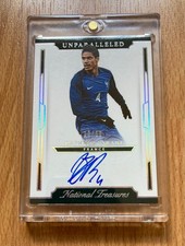 2018 Panini National Treasures Raphaël Varane France /50 Auto on card