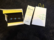Van Cleef & Arpels Alhambra 18ct Yellow Gold Blue Clover Bracelet, Lobster