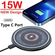LLKMEIP Wireless Charger Fast Charging Pad For Samsung Galaxy S25 Ultra S24+ S23