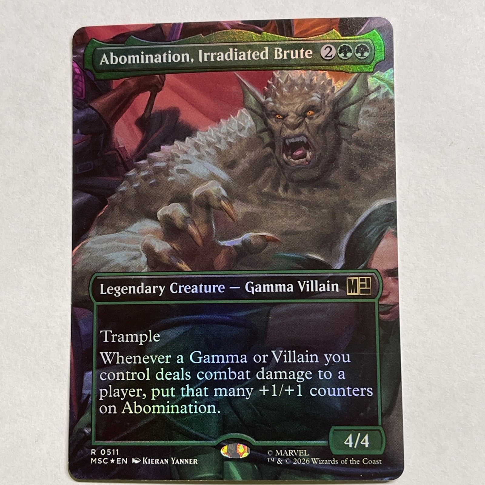 Abomination, Irradiated Brute (Borderless) Commander: Marvel Super Heroes Foil R