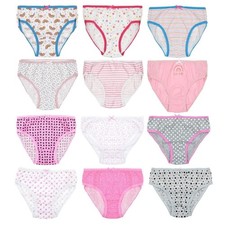 A2Z 4 Kids Girls Underwear Pack of 3 Adjustable Waist Cotton Mix Briefs Knickers