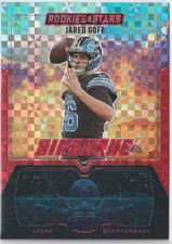 2025 Rookies and Stars Airborne Blue Plaid #14 Jared Goff Lions 