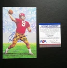 WASHINGTON REDSKINS SONNY JURGENSEN HOF SIGNED GOAL LINE ART CARD GLAC - PSA COA