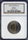 2006 Canada Silver 2 Dollar Toonie NGC SP65 Quality
