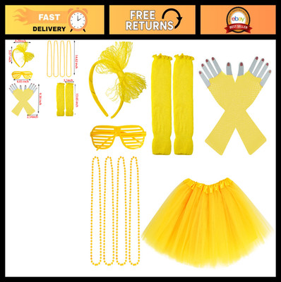 80s Costume Accessories for Kids Girls - Tutu, Leg Warmers & Spirit Wear Outfit