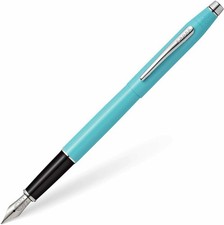 Image of Cross Classic Century Sea Foam Fountain Pen Medium Nib Chrome Gift Boxed Black