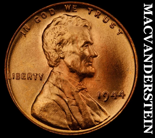 1944 Lincoln Wheat Cent- Red- Choice Gem Brilliant Uncirculated+++++ #J3863