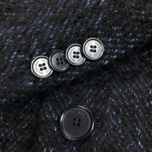 MACKINTOSH PHILOSOPHY Chester Coat Size 40 Wool Blend Navy Made in Japan image 6