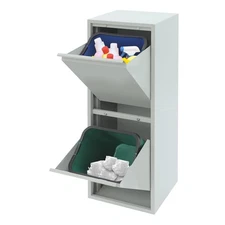 Waste & Recycling Cabinet Tilt Out Trash Bin Cabinet Trash Recycling Organizer