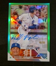 2023 Topps Chrome Baseball Michael Papierski Green Autograph #RA-MPA  /99 Tigers