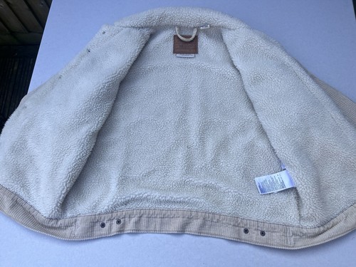 Levi’s Premium Corduroy Sherpa Lined Beige Cream Trucker Jacket - Medium - Picture 11 of 24