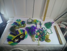 Mardi Gras Beads And Decor opened Bag And Extras