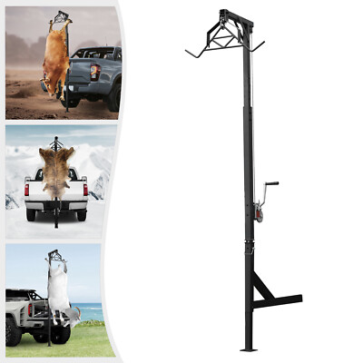 Hitch Mounted Deer Hoist 600lbs Capacity Hitch Game Hoist Adjustable Height