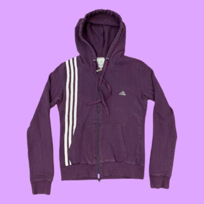 Adidas 2010 Kinder Retro Hoodie, Baumwollmischung, lila, S, UK Alter 15-16