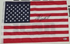 Jeff Jarrett Signed 12x18 American Flag BAS Beckett COA USA WWE AAA Autograph