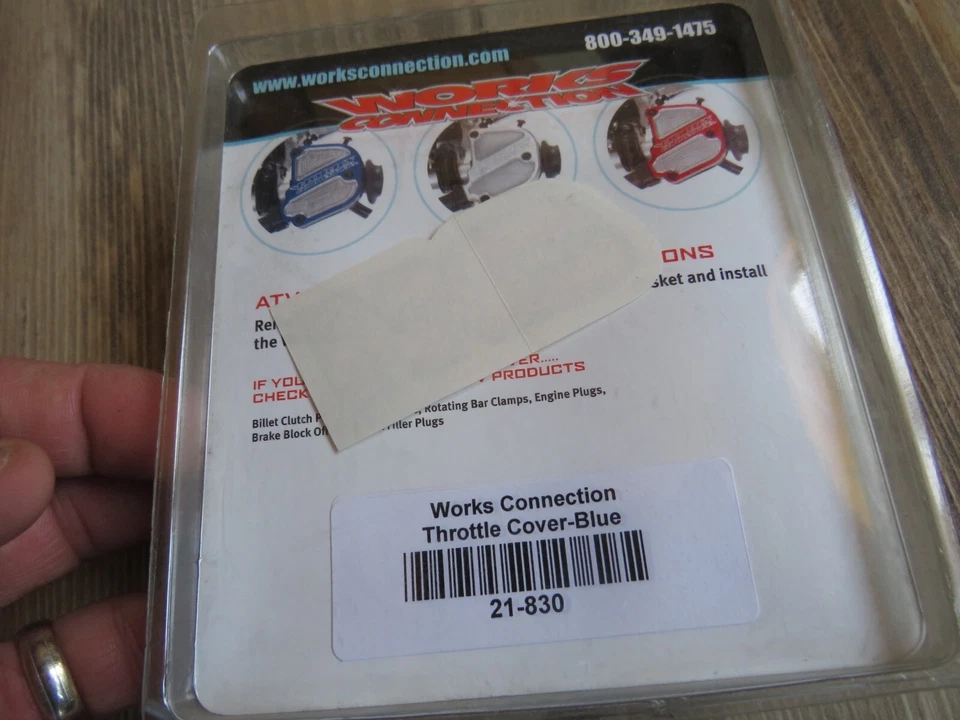 Works Connection ATV Throttle Cover, BLUE HONDA 21-830 OM9 - Image 3 of 3