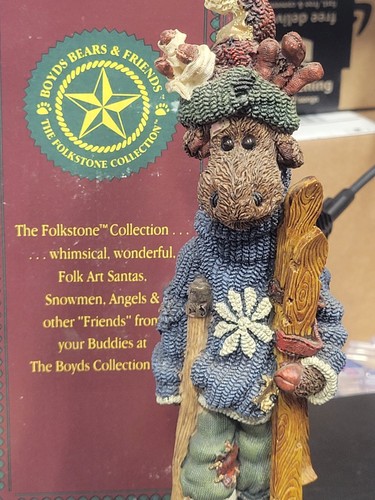 Vintage Boyd’s Bear Folklore collection Egon The Skier Moose - Picture 2 of 3