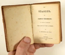 1836 Miniature Book P. Murdoch, D.D. F.R.S. The Seasons By James Thomson Leather