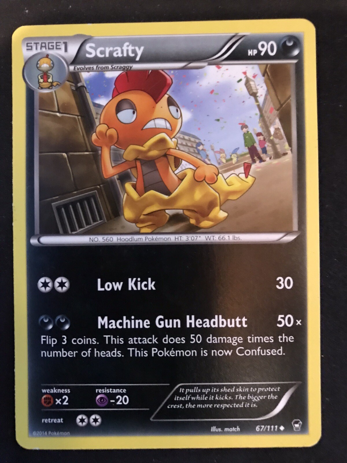 Scrafty 67/111 - Furious Fists - Uncommon - Pokemon Card TCG - LP