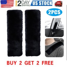 2x Car Auto Sheepskin Seat Belt Covers Shoulder Strap Pads Cushion Headrest New 2x Car Auto Sheepskin Seat Belt Covers Shoulder Strap Pads Cushion Headrest New