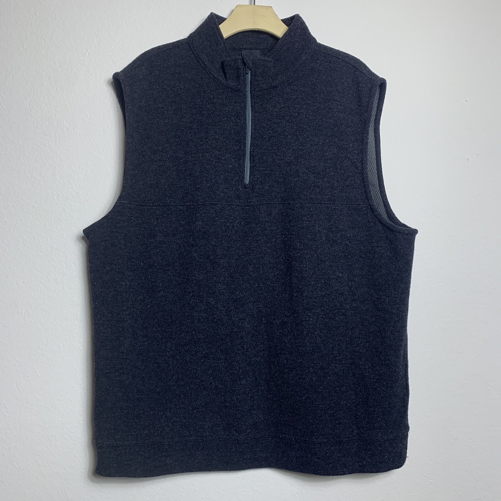 Dunning Golf 1/4 Zip Pullover Vest Men’s 2XL Black Sleeveless Jacket