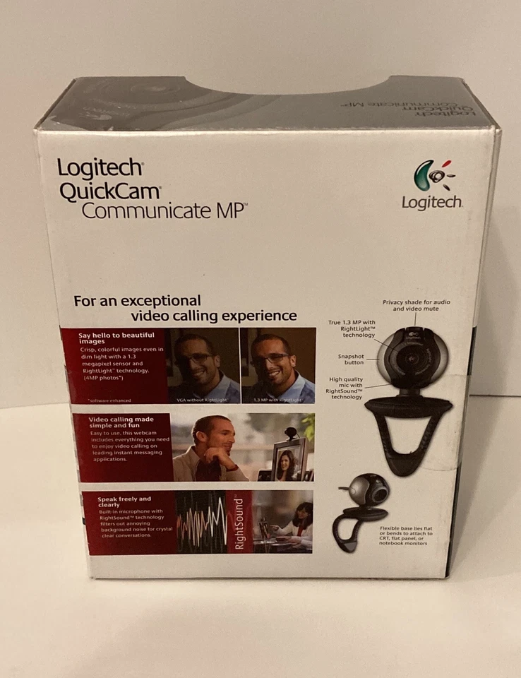 Logitech QuickCam Communicate Webcam MP w/ Video Chat, (S5500), 1.3MP, NIB - Image 2 of 3