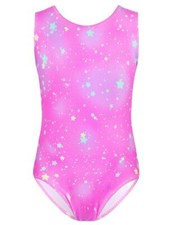 Gymnastics Leotards for Girls 5-6 Years Old Tank Tumbling Outfit Sparkly Pink...