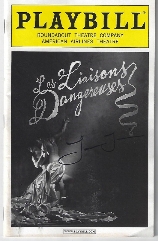 LES LIAISONS DANGEREUSES JUNE 2008 SIGNED AUTOGRAPHED LAURA LINNEY BROADWAY