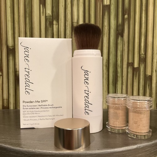 Jane Iredale Powder Me SPF 30 Dry Sunscreen Refillable Brush .18 oz Golden NEW 670959114075 eBay