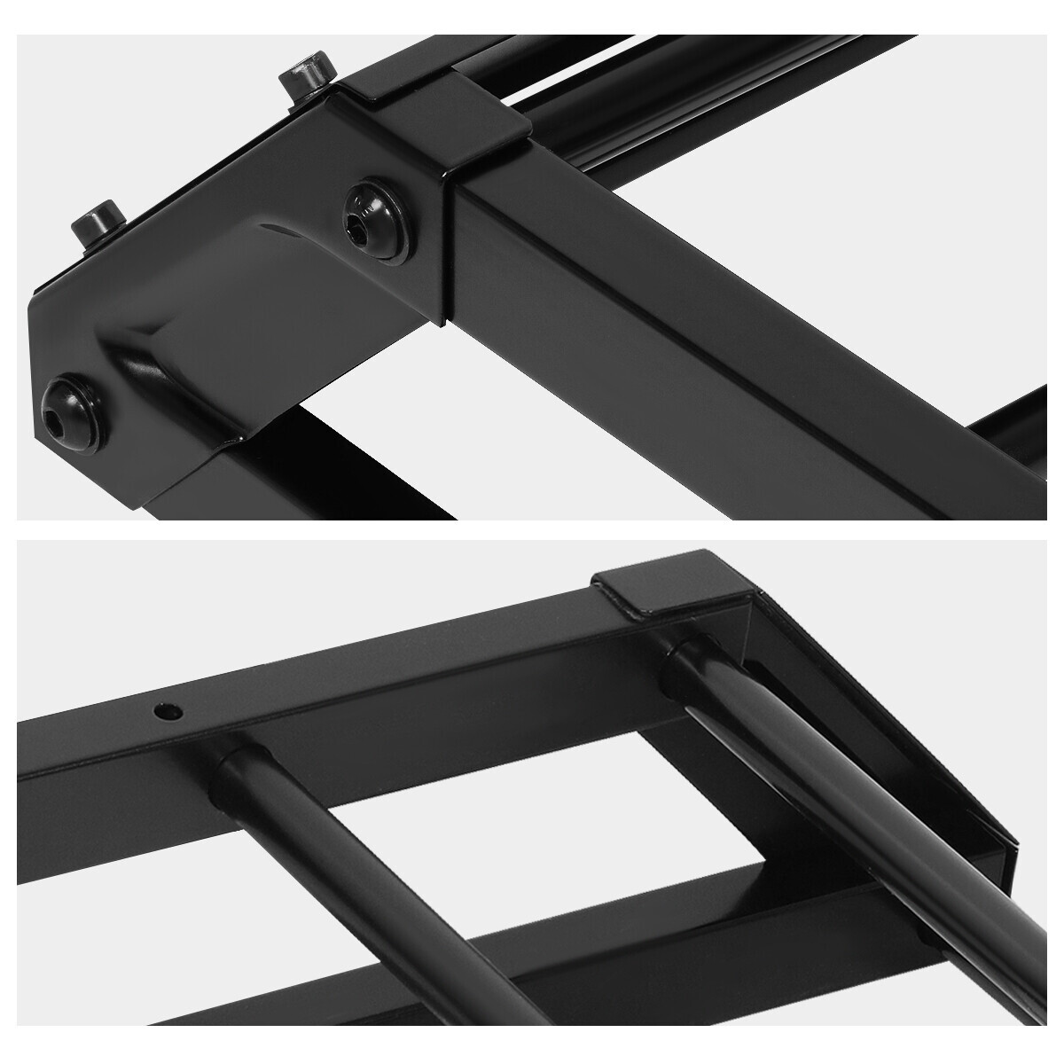 43" L X 36" W X 5" H OD Top Roof Rack Cargo Box Luggage Carrier w/Wind