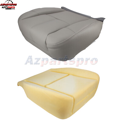 Leather Seat Cover For 2007-14 Chevy Silverado 1500/2500 HD – Driver Bottom – Black