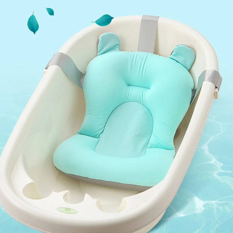 Foldable Baby Bath Seat Support Mat Newborn Bathtub Pillow Infant Body  Cushion