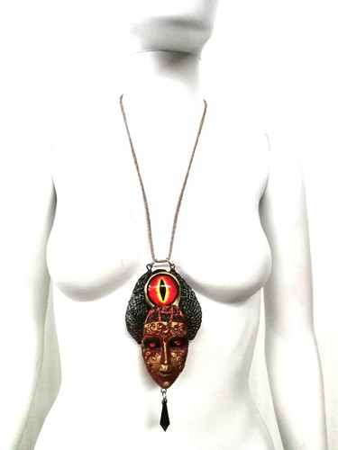 Lucifer Talisman Satanic Amulet Satanist Pendant Satan Jewelry Lord Sauron Eye - Picture 6 of 24