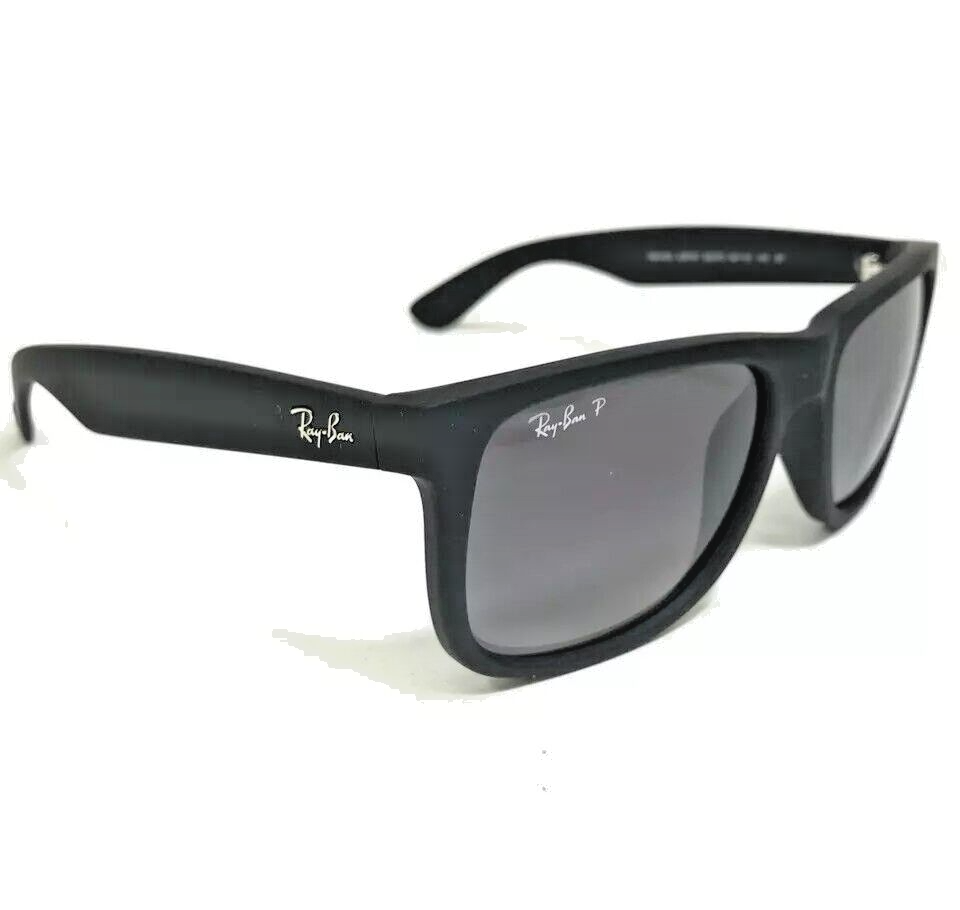 Ray-Ban Sunglasses RB4165 JUSTIN 622/T3 Black Square Frames Gray Gradient Lenses