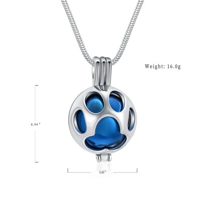 Pet Cremation Jewelry for Ashes Urn Necklace for Dog Ashes Holder