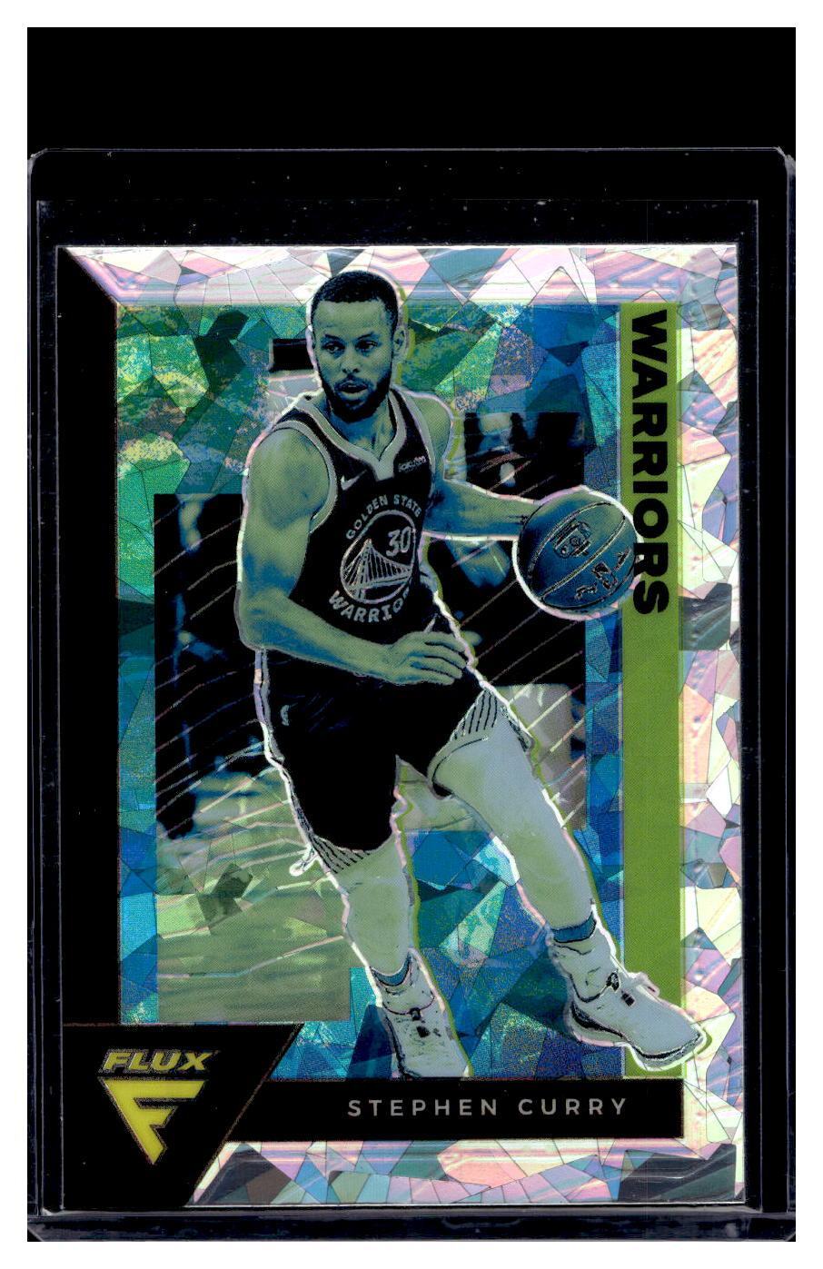 2020-21 Panini Flux Silver Cracked Ice Prizm #55 Stephen Curry Fanatics (H)