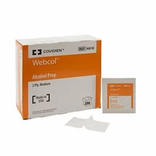 Webcol Alcohol Prep Pad Sterile 4000 per Case 6818-