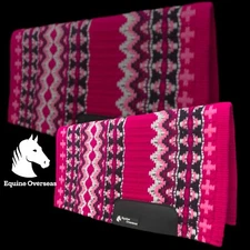 Western Horse Saddle Pad Blanket 100% New-Zealand Wool - Custom Your own Design