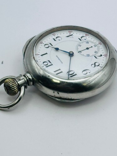 1907 WALTHAM VANGUARD - 18 SIZE, 23 JEWEL - RAILROAD GRADE POCKET WATCH RUNNING - Picture 6 of 21