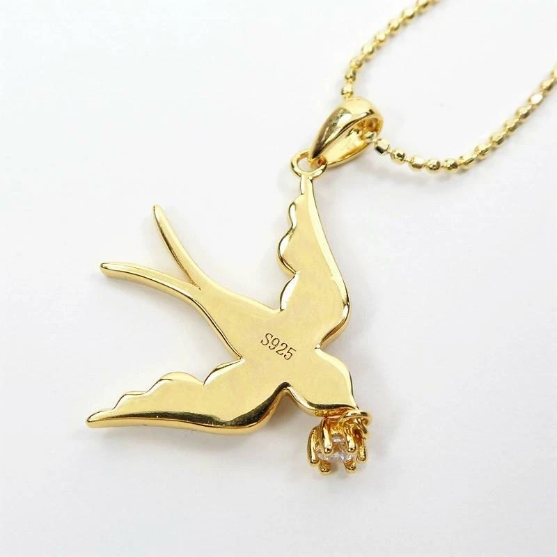 White gold bird sale necklace