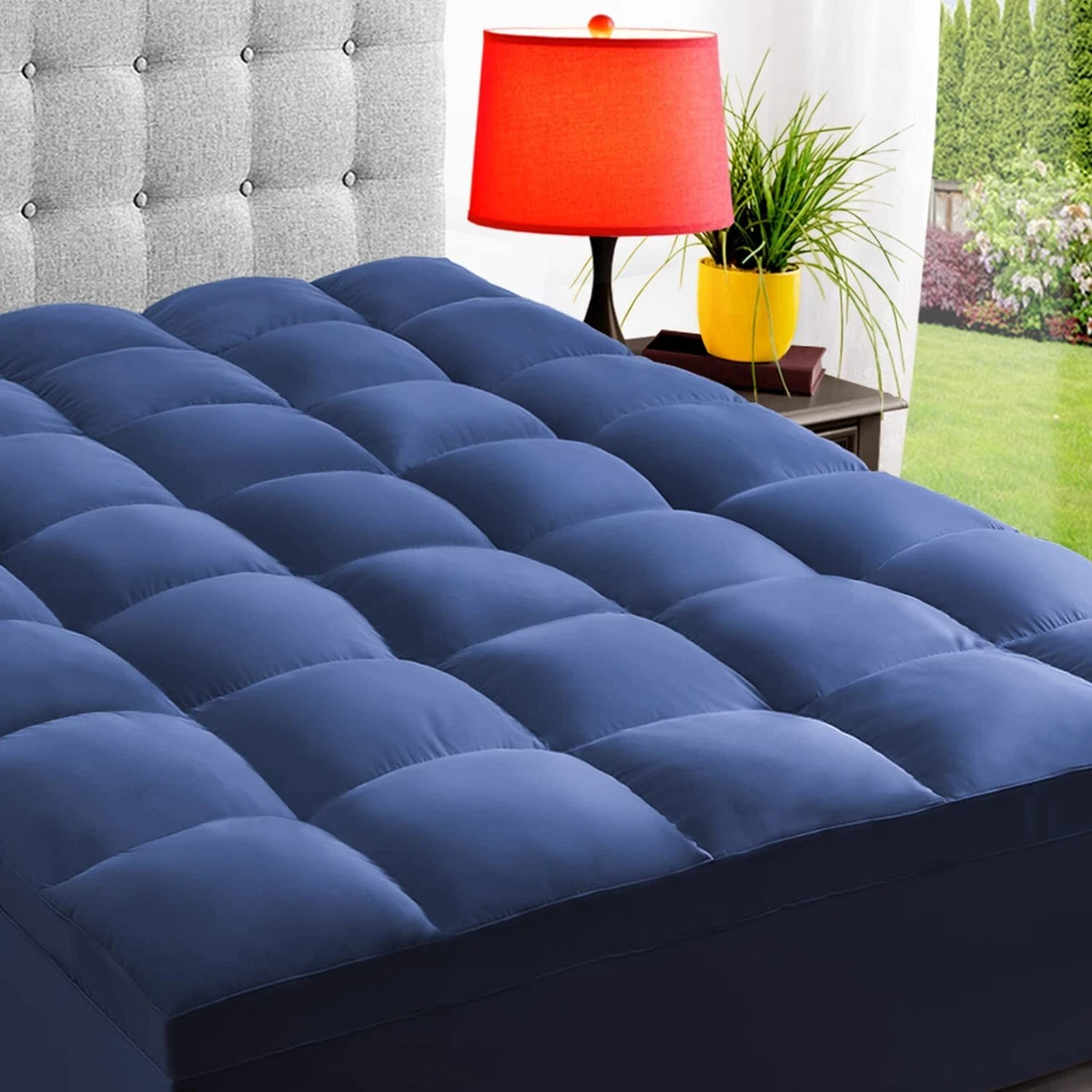 Navy Blue Comfy Couch Topper