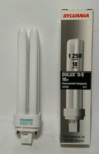4 18W CF18DD / 841 Sylvania Dulux D/E G24q-2 Base Fluorescent Bulbs 20668